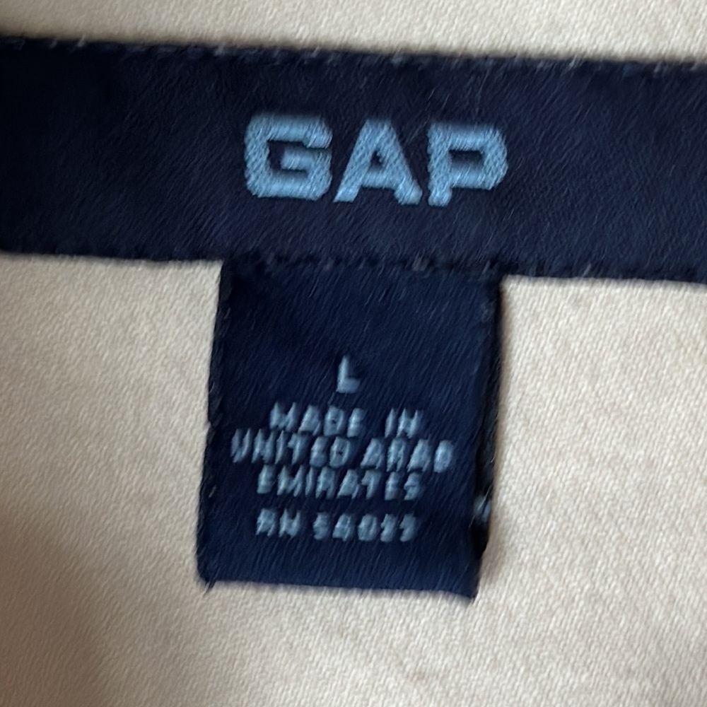 Gap Jacket Cream Colored Collared Size Large Ligh… - image 8